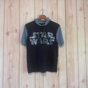 Star‎ Wars Short Sleeved Front Pocket Hoodie Tshirt Tee READ no size